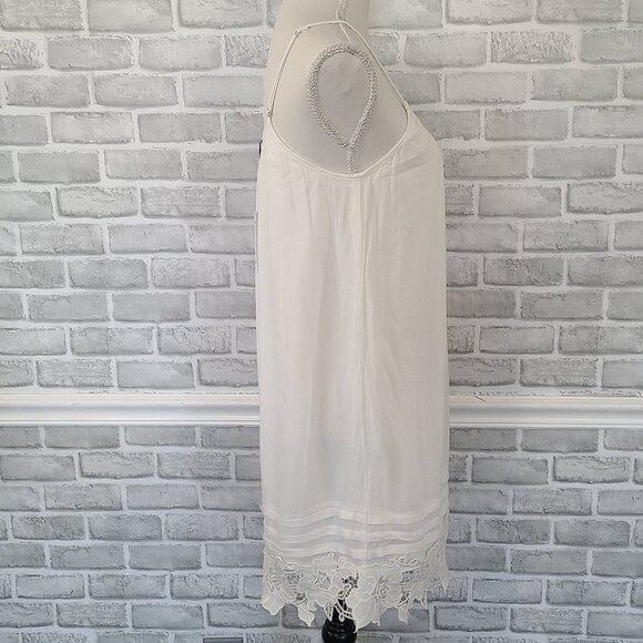 Love Riche White Tank Slip Dress Lace Edge NEW S Romantic Fairycore Coquette - Picture 9 of 9